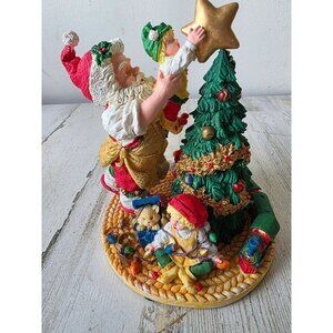 Cheryl ann vintage Santa‎ star tree train statue figurine Xmas decor toys elf